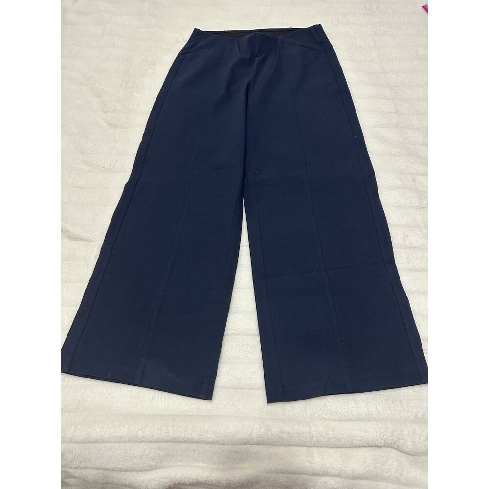 Old Navy Pixie Wide Leg Pants Womens Large  Black Pull On Business Casual New